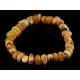 Egg Yolk nuggets Baltic amber stretch bracelet 8in