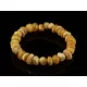 Egg Yolk nuggets Baltic amber stretch bracelet 8in