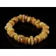 Egg Yolk nuggets Baltic amber stretch bracelet 8in