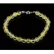 Lemon ROUND beads Baltic amber bracelet 7in
