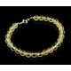 Lemon ROUND beads Baltic amber bracelet 7in