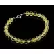 Lemon ROUND beads Baltic amber bracelet 7in