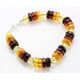 Charm beads Baltic amber bracelet 7in