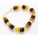 Charm beads Baltic amber bracelet 7in