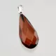 Facet Cut Baltic Amber Silver Pendant