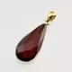Facet Cut Baltic Amber Gold Plated Pendant