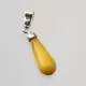 Egg Yolk Baltic Amber Drop Pendant