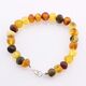 Raw BAROQUE beads Baltic amber adult bracelet 7in