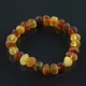 Raw BAROQUE beads Baltic amber adult stretch bracelet