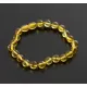 Honey BAROQUE beads Baltic amber adult bracelet 18cm