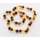 Multi3 BAROQUE beads Baltic amber necklace 42cm
