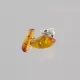 Cabochons Studs Baltic amber Silver Earrings
