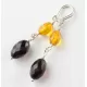 Baltic amber dangle sterling silver hook earrings
