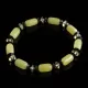 Butter cylinder beads Baltic amber stretch bracelet 18cm