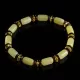 Butter cylinder beads Baltic amber stretch bracelet 18cm