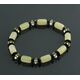 Butter cylinder beads Baltic amber stretch bracelet 18cm