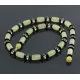 Butter cylinder beads Baltic amber necklace 16in