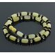 Butter cylinder beads Baltic amber necklace 16in
