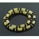 Butter cylinder beads Baltic amber necklace 16in