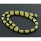 Butter cylinder beads Baltic amber necklace 16in