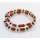 Cognac cylinder beads Baltic amber necklace 16in