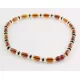 Cognac cylinder beads Baltic amber necklace 16in