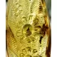 Carved Amulet Baltic amber fossil pendant w insect