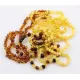 12 BAROQUE Baltic amber adult bracelets 19cm