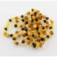 5 Multi BAROQUE Baltic amber adult bracelets 21cm