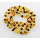 5 Multi Baltic Amber Anklets 25cm