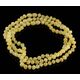 3 Butter BAROQUE Baby teething Baltic amber necklaces 32cm