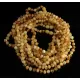 10 Unpolished Mix BAROQUE Baby teething Baltic amber necklaces 32cm