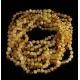 10 Unpolished Mix BAROQUE Baby teething Baltic amber necklaces 32cm