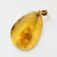 Matfly Insect in Carved Amulet Baltic amber fossil pendant