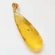 Gnats Insects in Carved Amulet Baltic amber fossil pendant