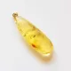 Fly Insect in Carved Amulet Baltic amber fossil pendant