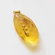Swarm Insect in Carved Amulet Baltic amber fossil pendant