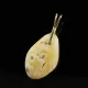 Genuine Baltic Amber Gold Plated Amulet Pendant