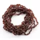10 Raw Ruby BEANS Baby Baltic amber teething necklaces 32cm