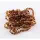 10 Raw Cognac BEANS Baltic amber adult bracelets 18cm