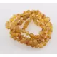 4 Raw Honey BAROQUE Baltic amber adult bracelets 20cm