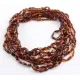 10 Cognac BEANS Baltic amber adult wholesale necklaces 50cm