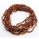 10 Cognac BEANS Baltic amber adult wholesale necklaces 45cm