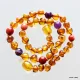 Gemstone Baltic Amber Teething Necklace for Baby