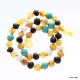 Raw Gemstone Baltic Amber Teething Necklace for Baby
