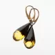 Faceted drops Baltic amber Silver Earrings