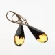 Faceted drops Baltic amber Silver Earrings