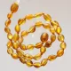 Unpolished BEANS Baby Baltic amber teething necklace 33cm