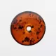 Donut shape Baltic amber pendant medallion