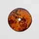 Donut shape Baltic amber pendant medallion
